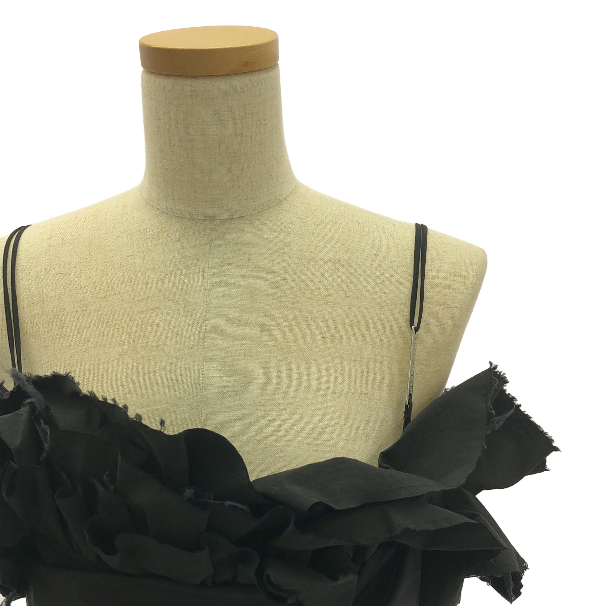 PRANK PROJECT / プランクプロジェクト | Cut-off Ruffled Top / ランダムフリル トップス | F | BLK | レディース