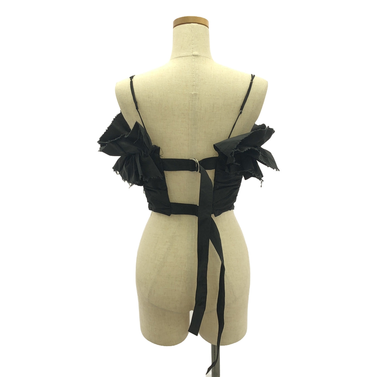 PRANK PROJECT / プランクプロジェクト | Cut-off Ruffled Top / ランダムフリル トップス | F | BLK | レディース