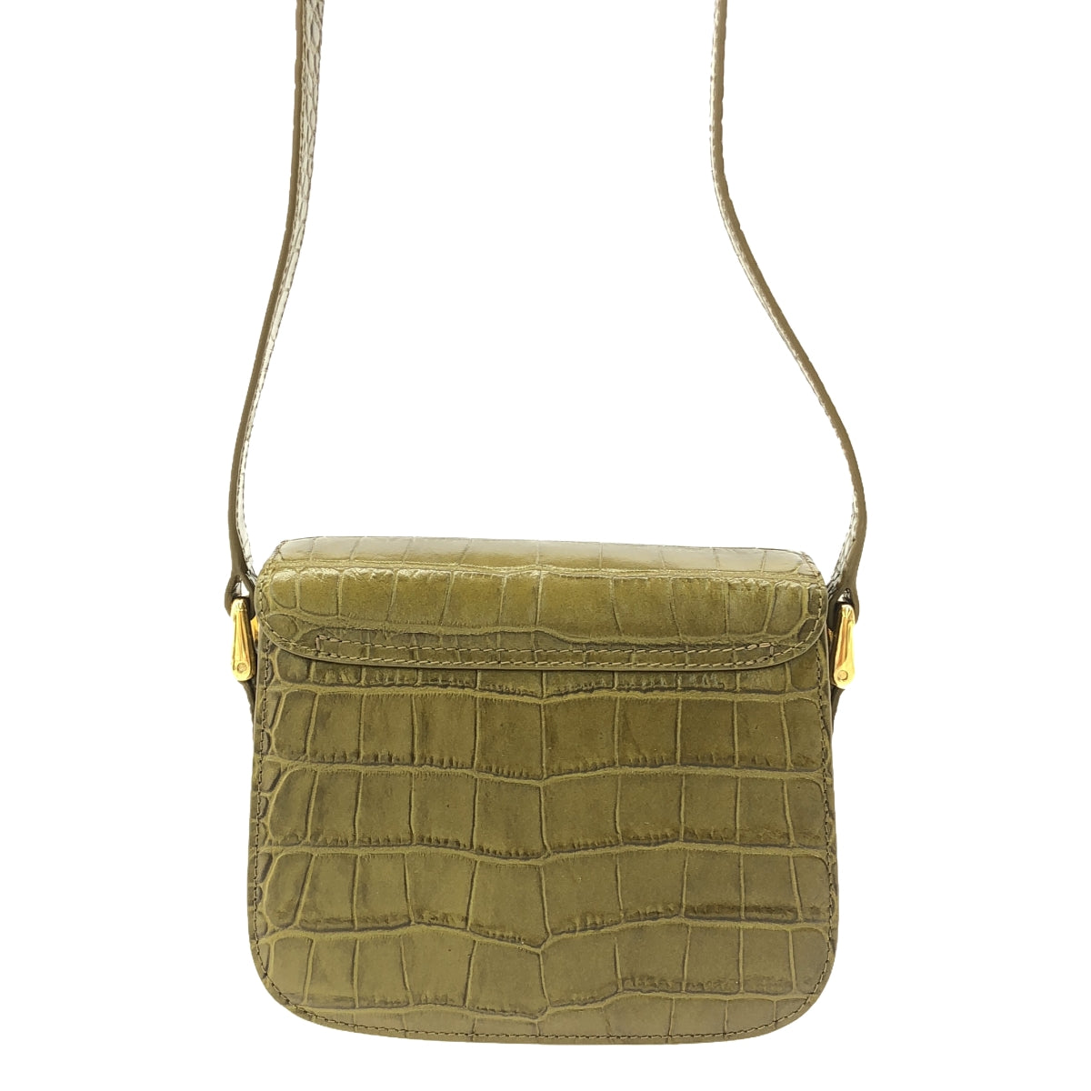 【美品】 A.P.C. / アーペーセー | Grace Mini Bag グレイス クロコ型押し ショルダーバッグ | オリーブ | レディース