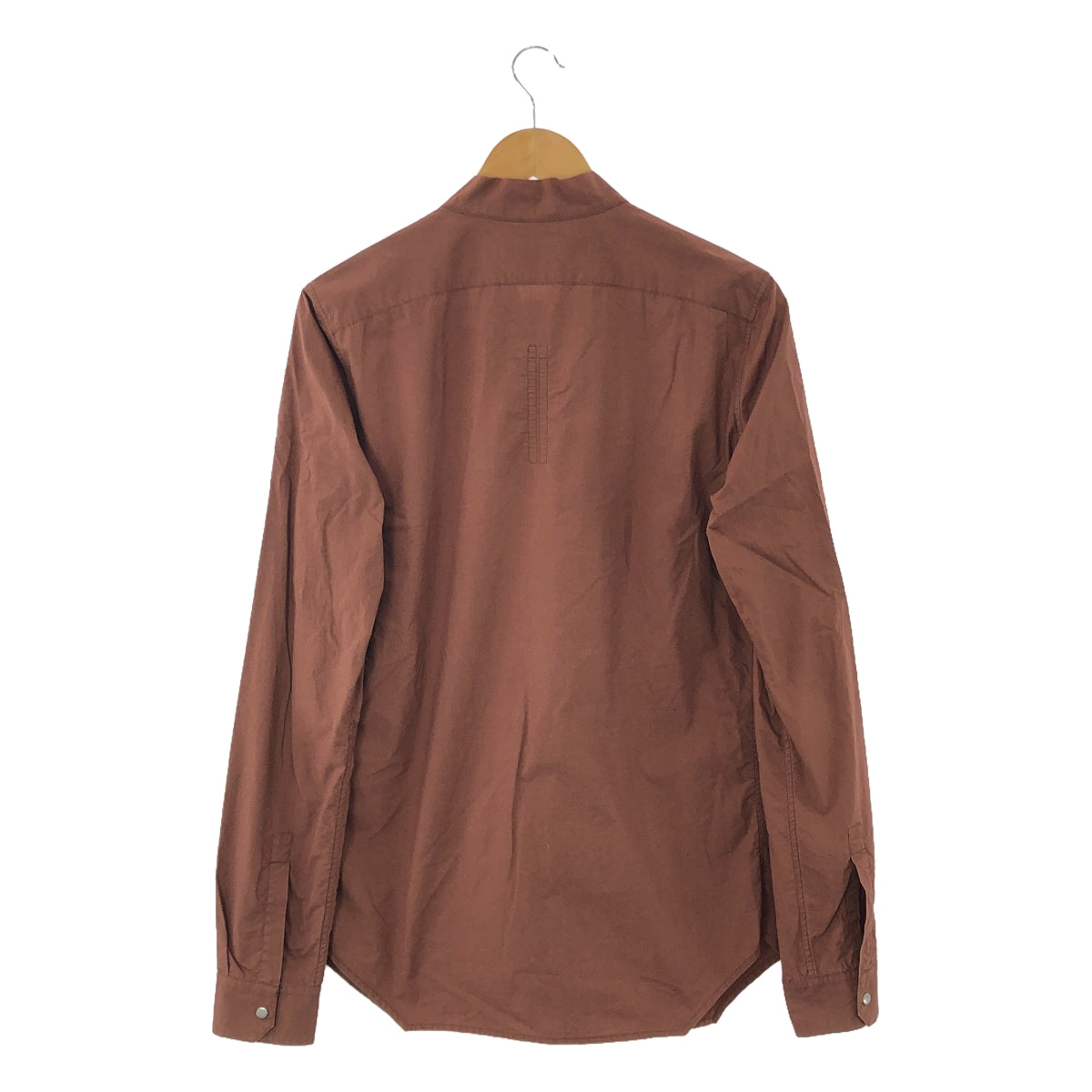 【미품】 Rick Owens / 릭 오웬스 | 2021SS | SNAP COLLAR FAUN SHIRT 스냅 컬러 셔츠 | 46 | 브라운 | 남성