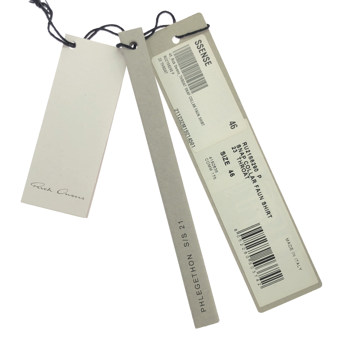 【미품】 Rick Owens / 릭 오웬스 | 2021SS | SNAP COLLAR FAUN SHIRT 스냅 컬러 셔츠 | 46 | 브라운 | 남성