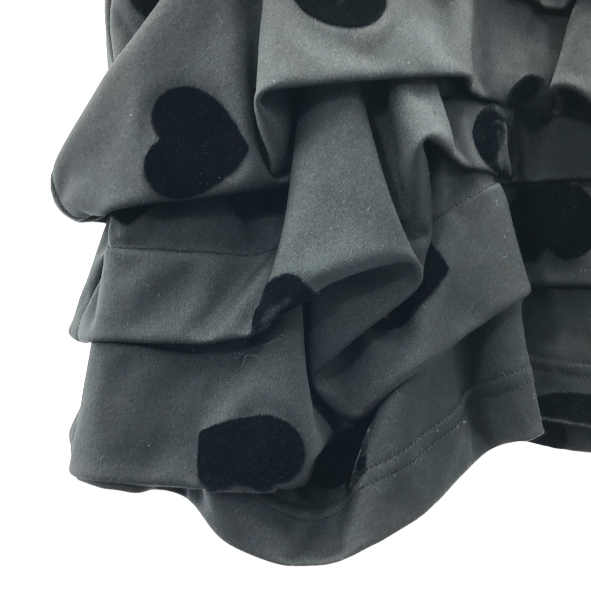 COMME des GARCONS | 2017SS | Heart print velour tiered top | S | Women's