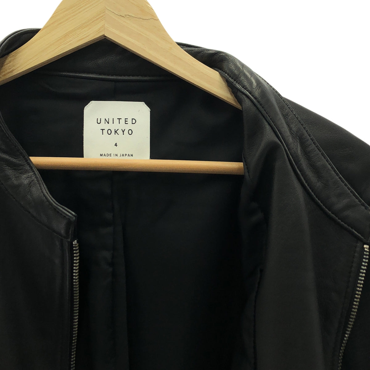 UNITED TOKYO | Lamb Leather Single Riders Jacket | Size 4 | Men's