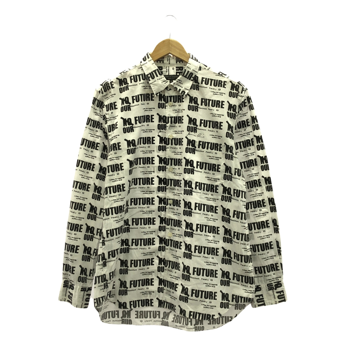 COMME des GARCONS HOMME PLUS / コムデギャルソンオムプリュス | 2008AW | ×Jamie Reid ジェイミー・リード OUR FUTURE 総柄 コットン シャツ | M | メンズ