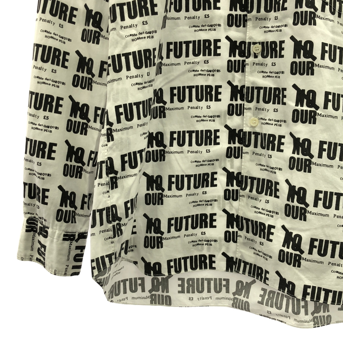 COMME des GARCONS HOMME PLUS / コムデギャルソンオムプリュス | 2008AW | ×Jamie Reid ジェイミー・リード OUR FUTURE 総柄 コットン シャツ | M | メンズ