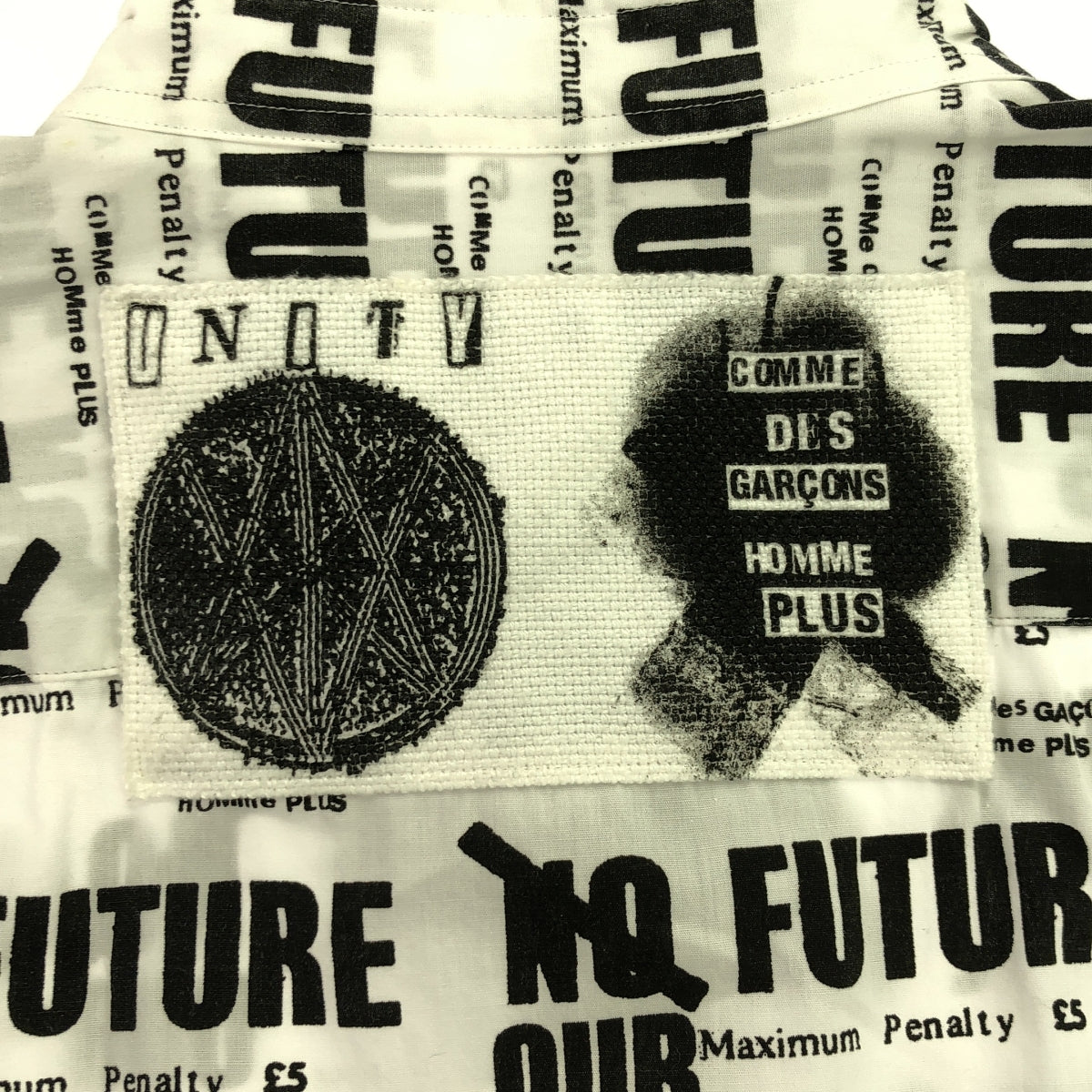 COMME des GARCONS HOMME PLUS / コムデギャルソンオムプリュス | 2008AW | ×Jamie Reid ジェイミー・リード OUR FUTURE 総柄 コットン シャツ | M | メンズ