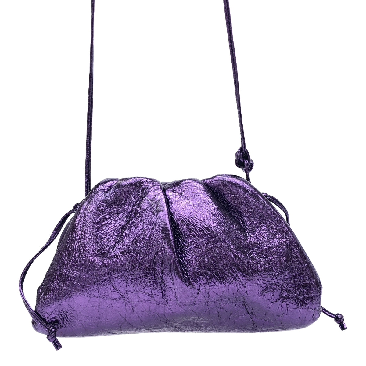 【美品】 BOTTEGA VENETA / ボッテガヴェネタ | ザ・ポーチ スモール ショルダーバッグ | パープル | レディース