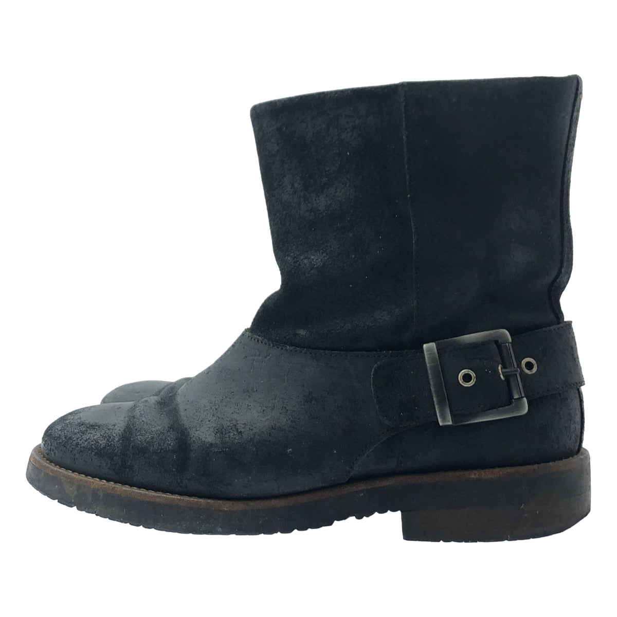 Martin Margiela | 後扣絨面革短款工程師靴 | 尺寸 38 | 女款