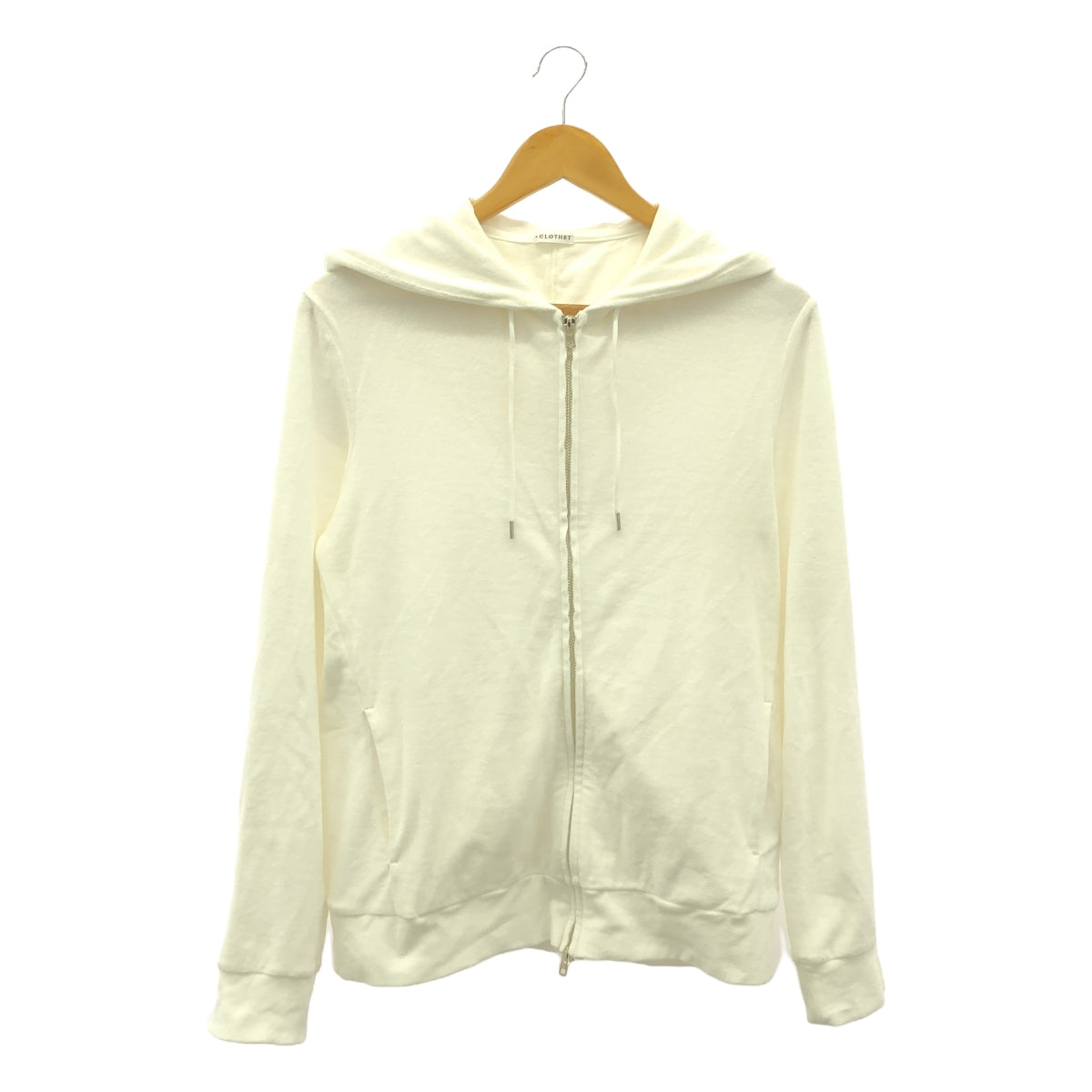 +CLOTHET / クロスクローゼット | Micro Pile Hoodie / コットン フルジップ フーディ | 3 | ホワイト | メンズ