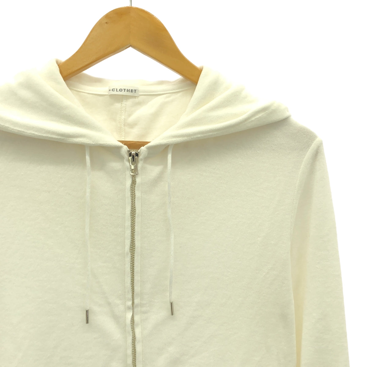 +CLOTHET / クロスクローゼット | Micro Pile Hoodie / コットン フルジップ フーディ | 3 | ホワイト | メンズ