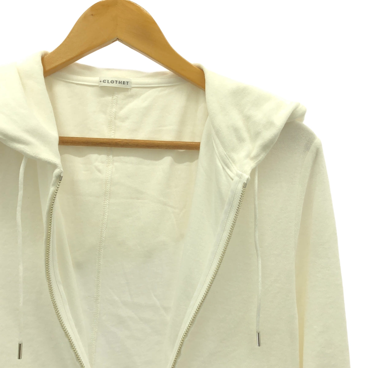 +CLOTHET / クロスクローゼット | Micro Pile Hoodie / コットン フルジップ フーディ | 3 | ホワイト | メンズ