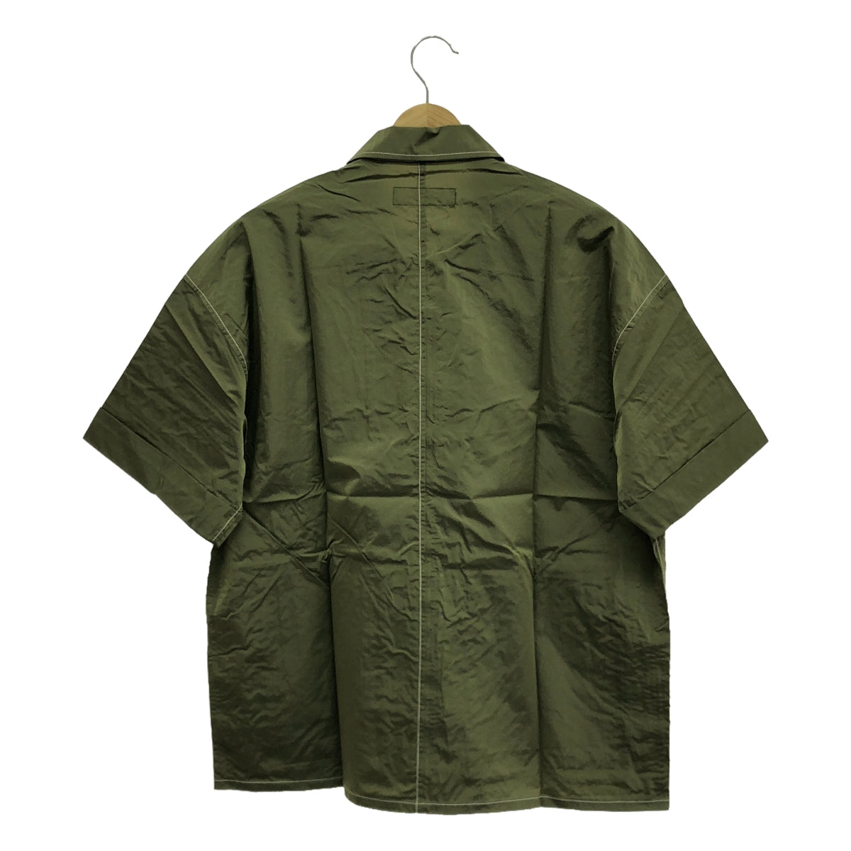 【신품】 prasthana / 프라스타나 | east wind work shirt 반소매 셔츠 | M | 카키 | 남성