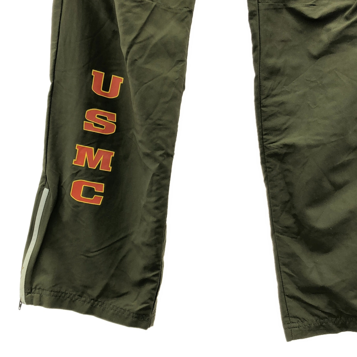 全新百倫 | USMC 標誌下擺拉鍊抽繩訓練休閒褲 | S |橄欖 |男士