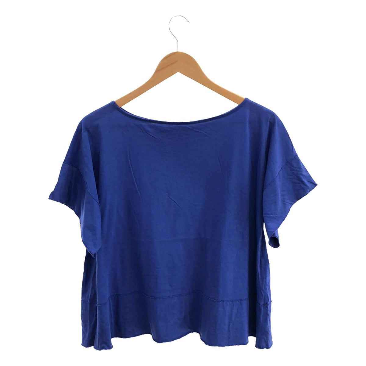 抽屜 |船領超大喇叭廓形剪裁和縫製 T 卹 | 1 |藍色 |女性的