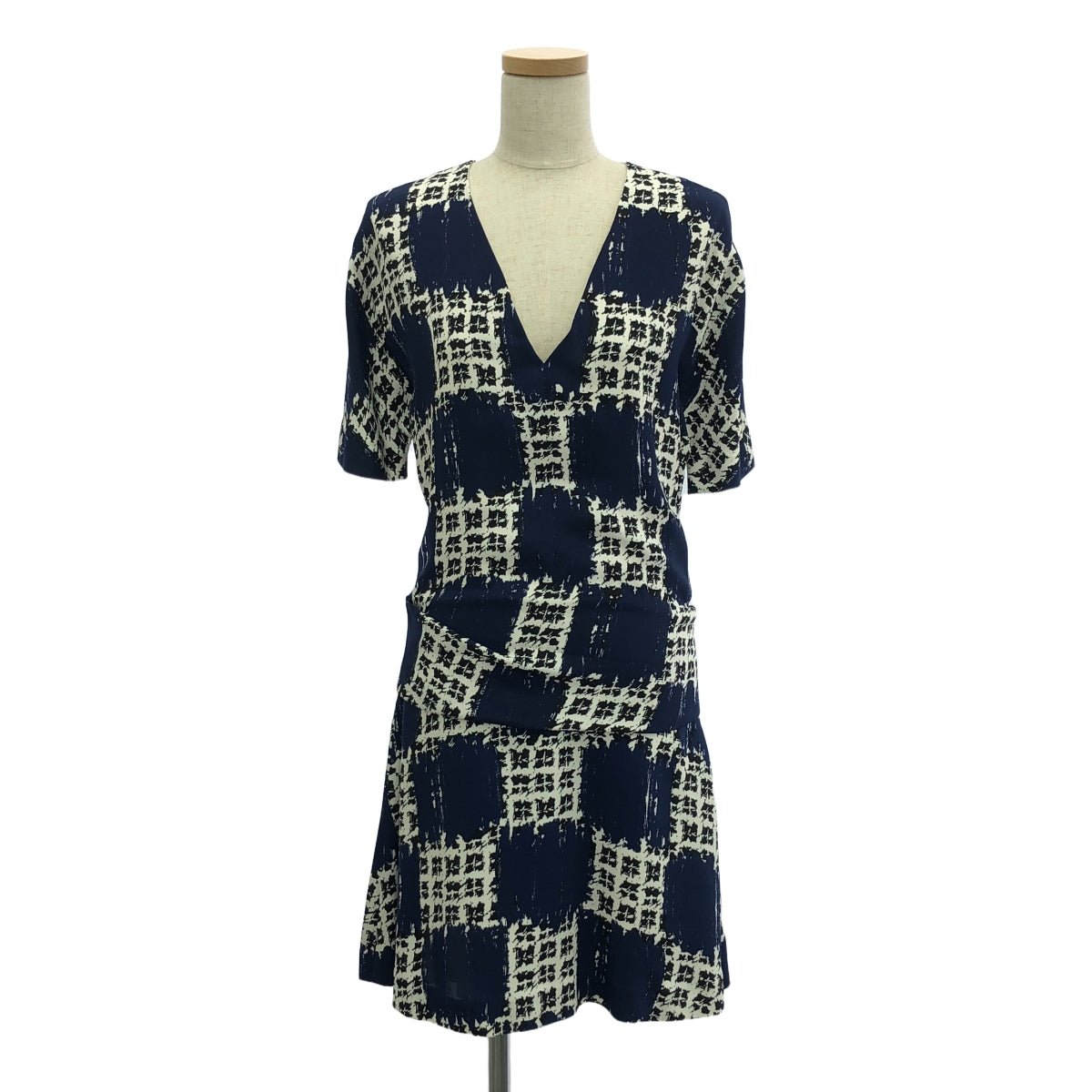 BALENCIAGA / Balenciaga | 100% silk / Silk all-over print back zip dress one-piece | 36 | Women's
