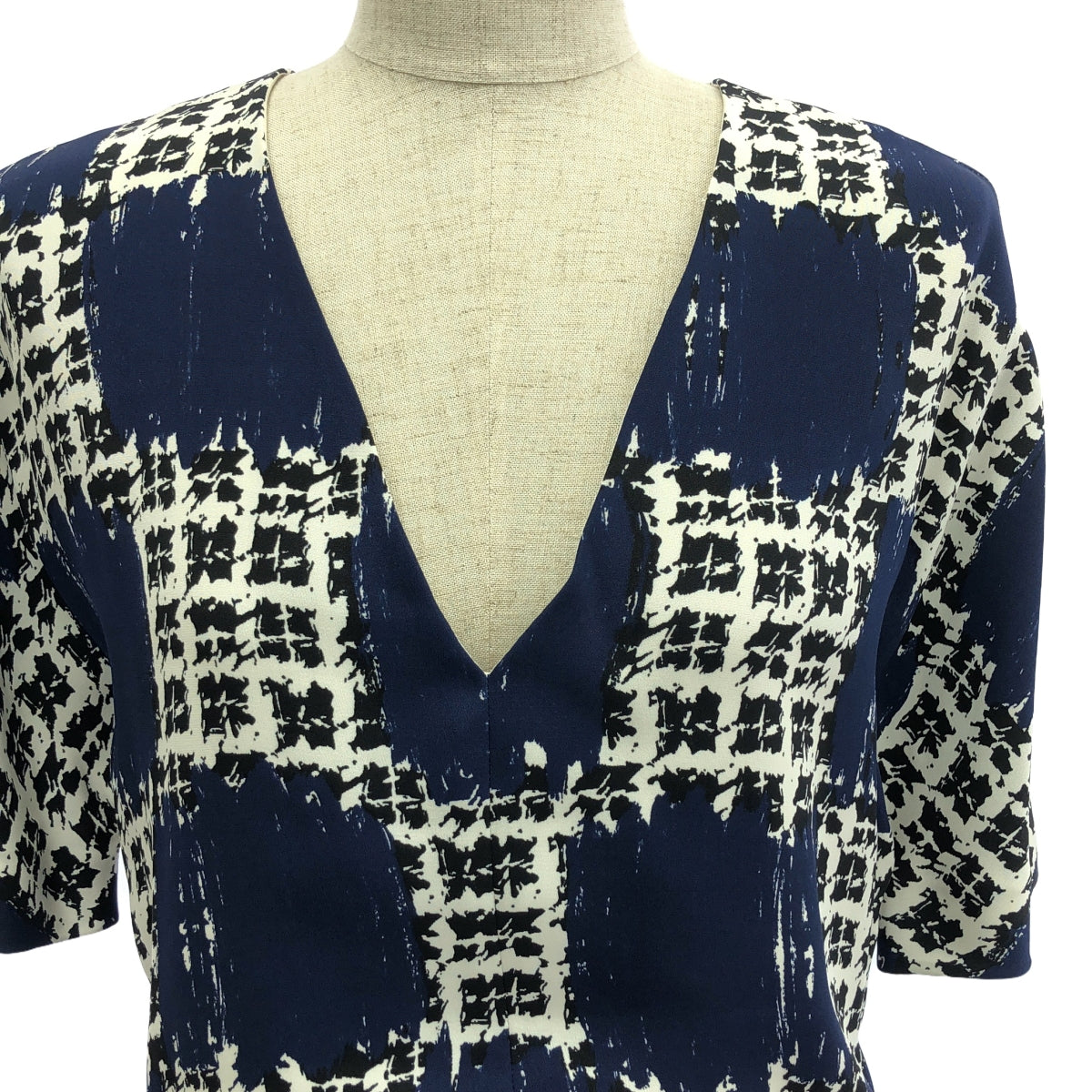 BALENCIAGA / Balenciaga | 100% silk / Silk all-over print back zip dress one-piece | 36 | Women's
