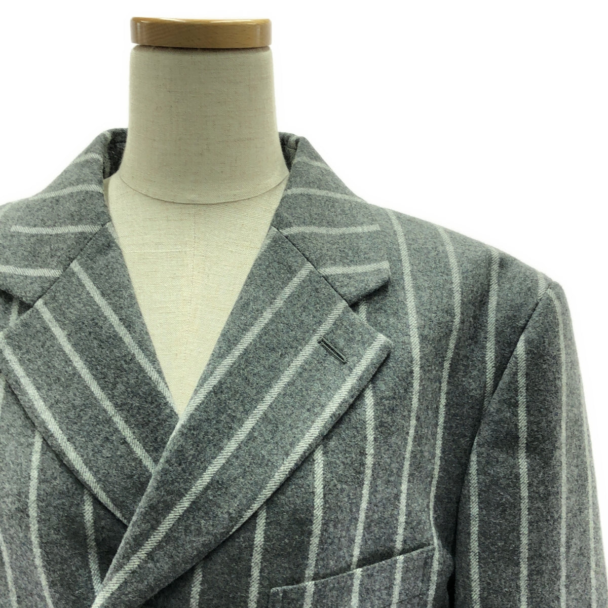 【미품】 COMME des GARCONS HOMME PLUS / 콤데 갤슨 옴프뤼스 | 2024AW | 울 테일러드 오버 재킷 / 총 안감 | L | 그레이 | 남성