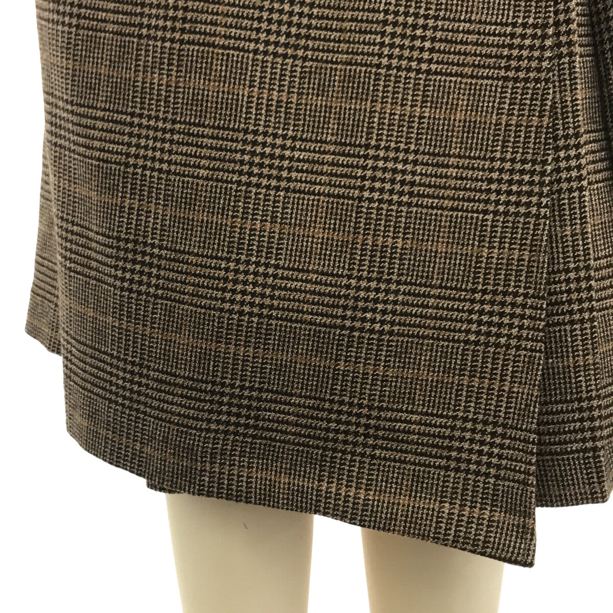 foufou / フーフー | glen check tuck wlap skirt グレンチェック タック ラップ スカート | - | ブラウン | レディース