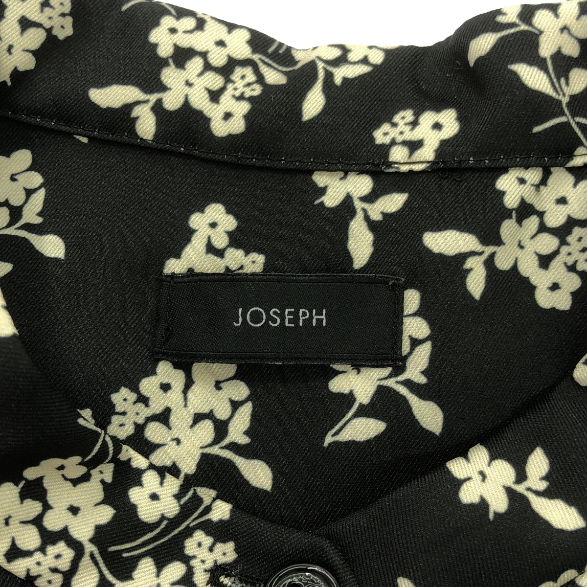 JOSEPH / ジョセフ | フラワープリント ノースリーブ シャツワンピース | 36 | レディース