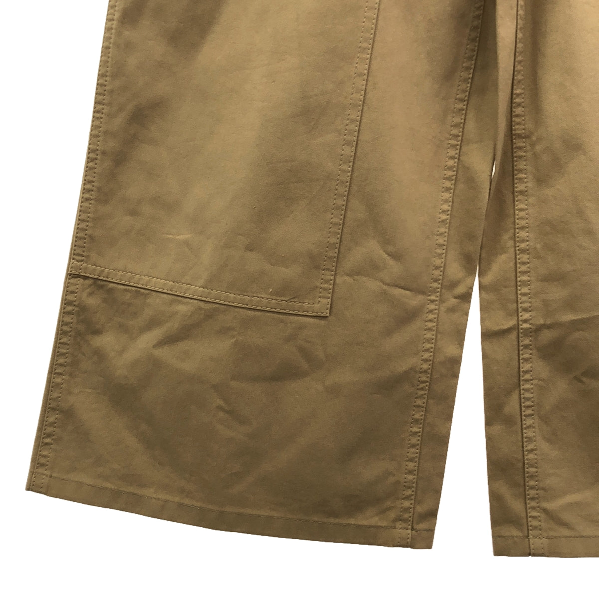 CELINE / セリーヌ | エディ期 TAILLAT PANTS マカダムボタン ハイウエスト ワークパンツ | 38 | ベージュ | レディース