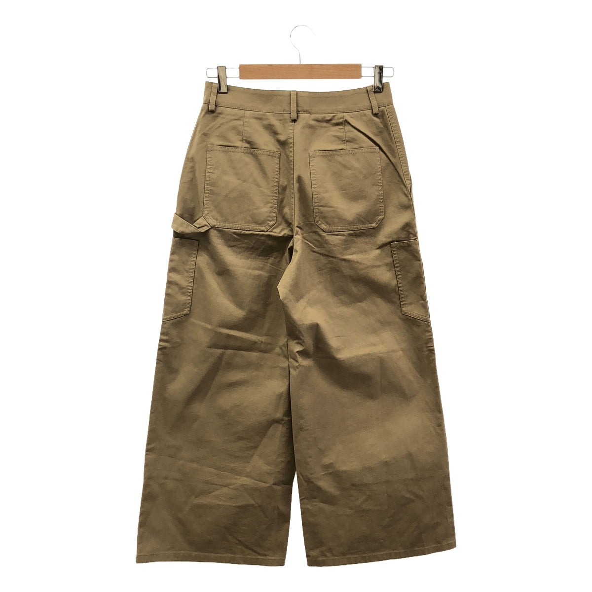 CELINE / セリーヌ | エディ期 TAILLAT PANTS マカダムボタン ハイウエスト ワークパンツ | 38 | ベージュ | レディース