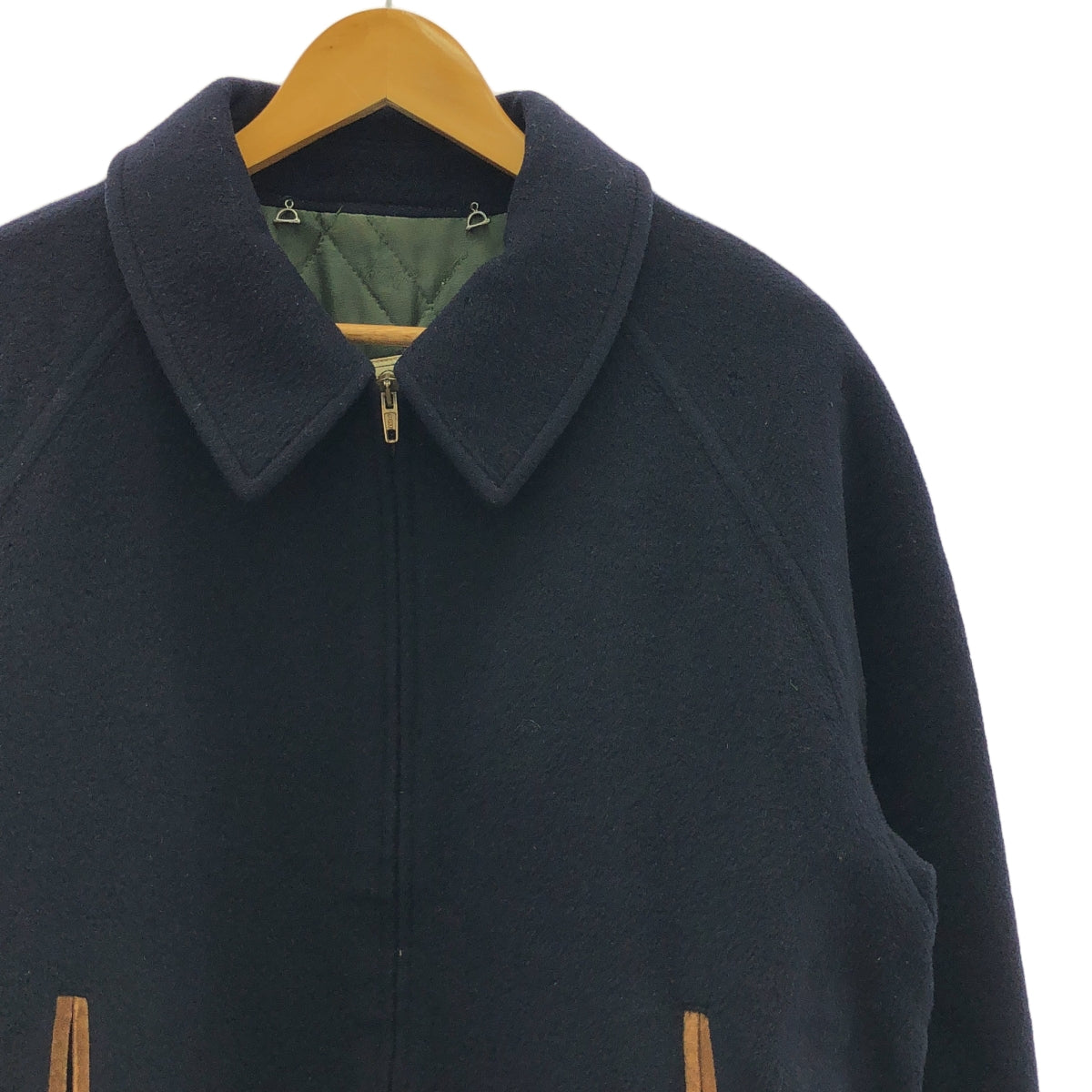 GUCCI / グッチ | 80s ヴィンテージ ウール エルボーパッチ ジップアップ ジャケット | 50 | メンズ