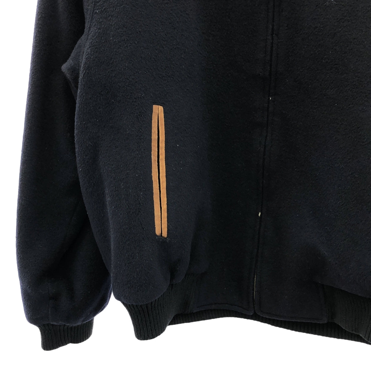 GUCCI / グッチ | 80s ヴィンテージ ウール エルボーパッチ ジップアップ ジャケット | 50 | メンズ