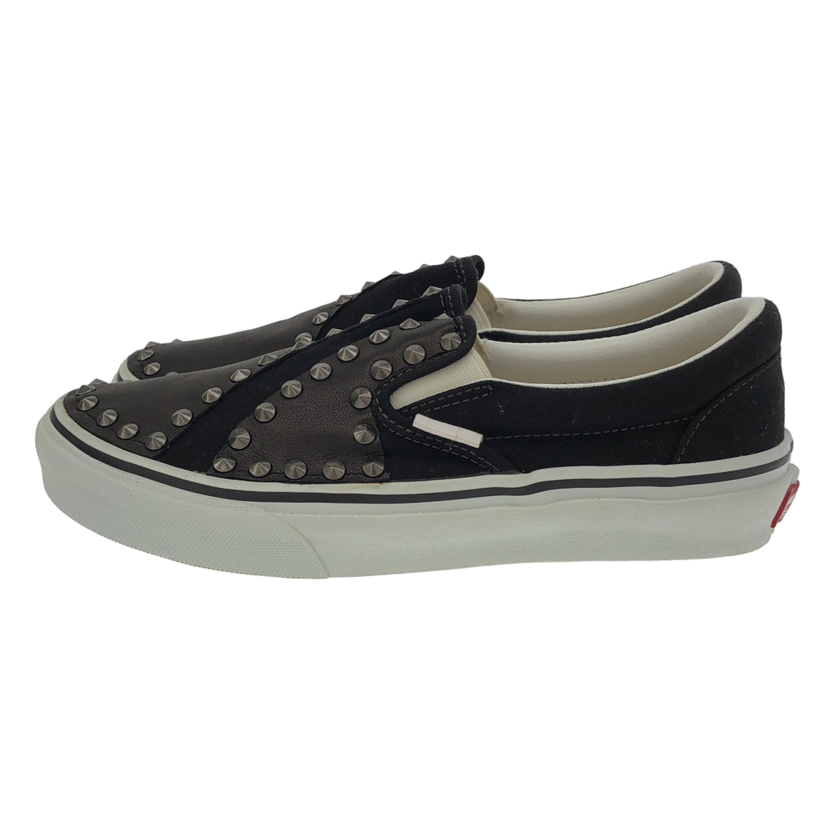 【미품】 VELVETJAM / 벨벳 잼 | VANS 커스텀 스터드 로우 컷 스니커즈 | 24 | 다크 브라운 / 블랙 | 여성