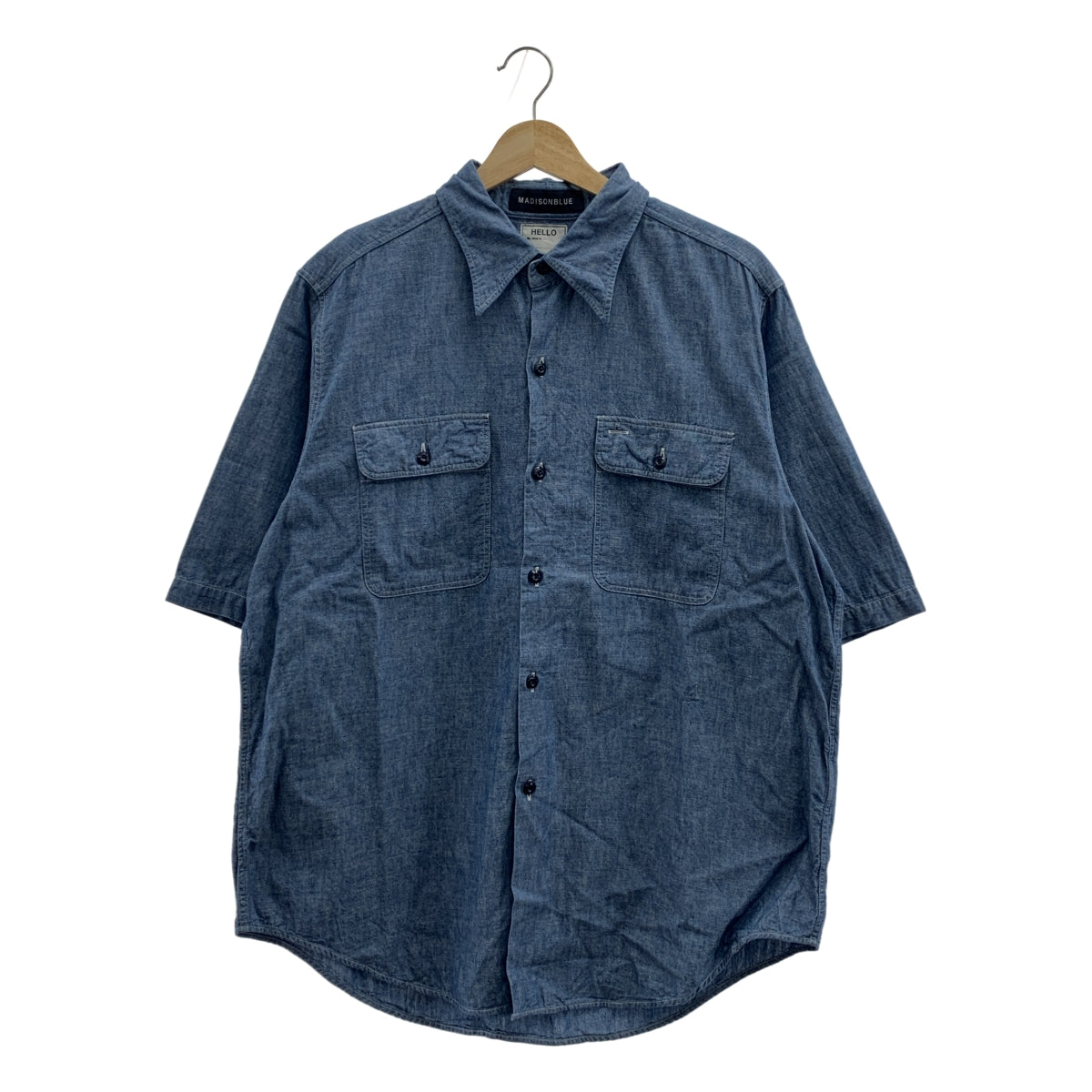 MADISON BLUE / 매디슨 블루 | × Ron Herman / 론허먼 HAMPTON Short Sleeve Shirt / 햄프턴 로고 오버 셔츠 블라우스 | 02(M) | 맨즈