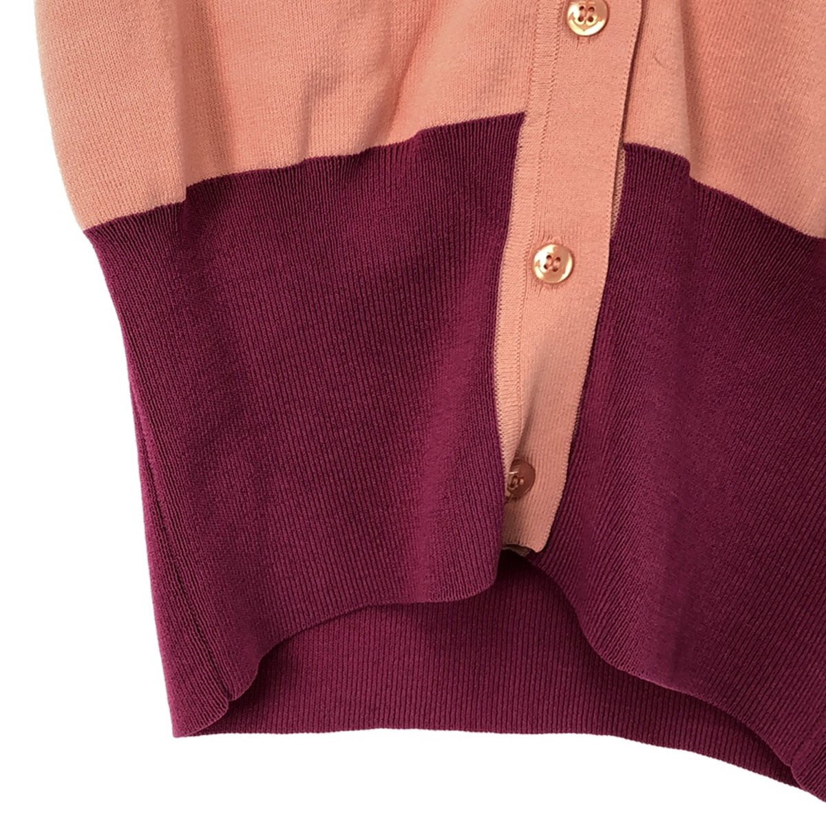 【미품】 JENNE / 젠느 | 2023SS | 색상 5 분 소매 니트 가디건 | S | 핑크 | 여성