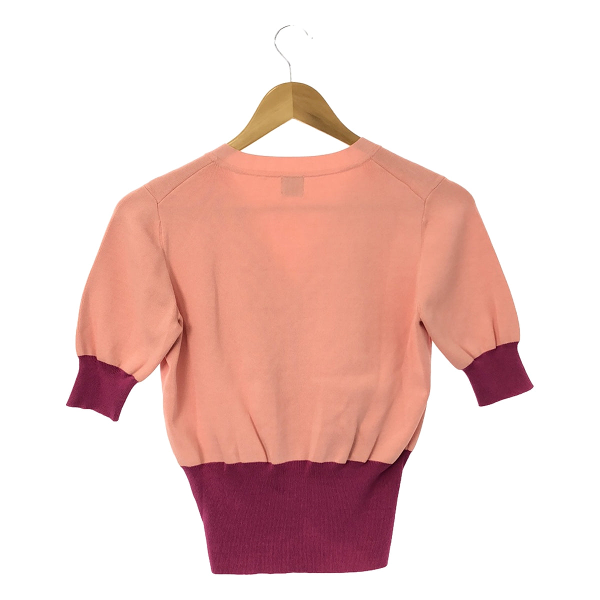 【미품】 JENNE / 젠느 | 2023SS | 색상 5 분 소매 니트 가디건 | S | 핑크 | 여성