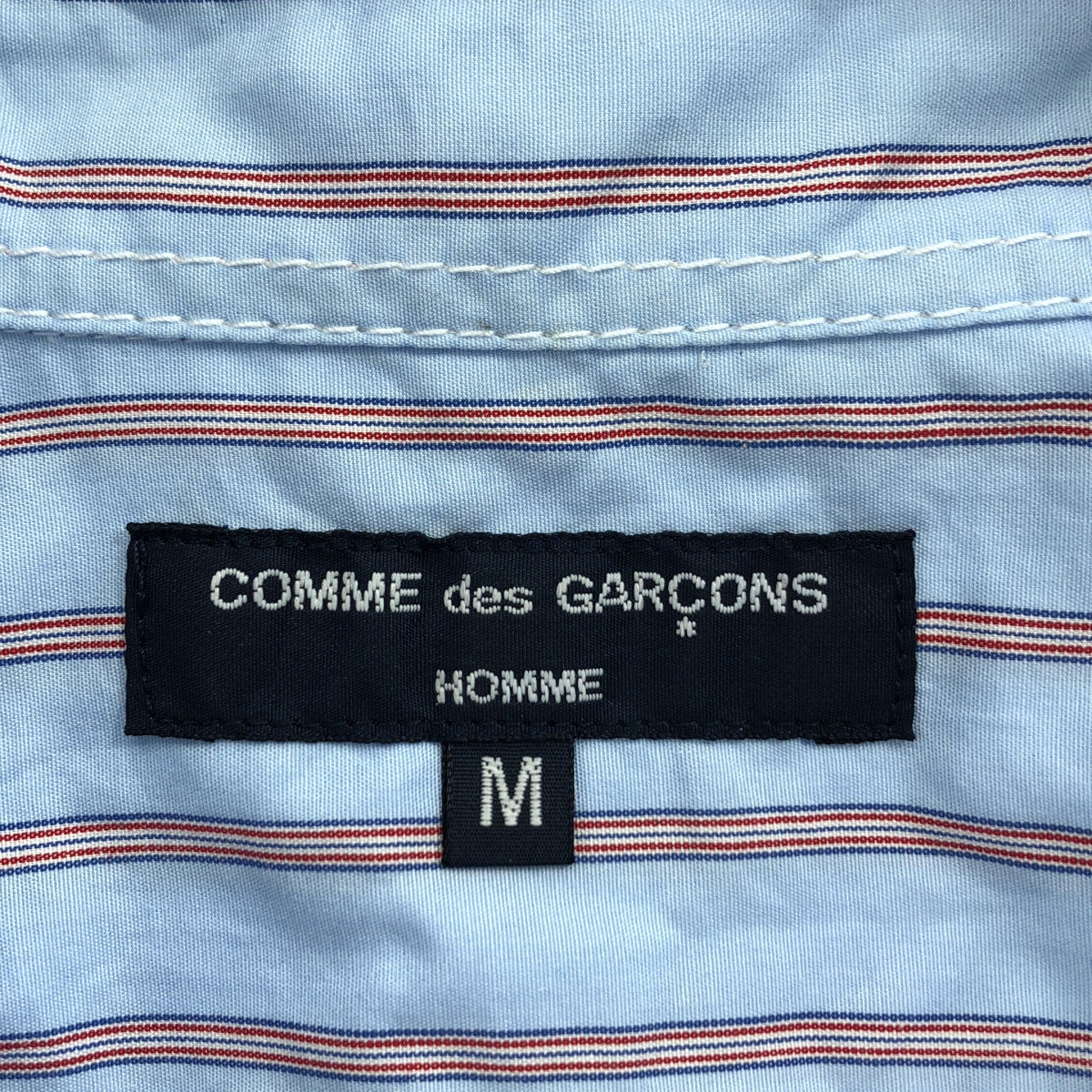 COMME des GARCONS HOMME / コムデギャルソンオム | 2023SS | 綿ストライプ×多素材MIX S/S シャツ | M | メンズ