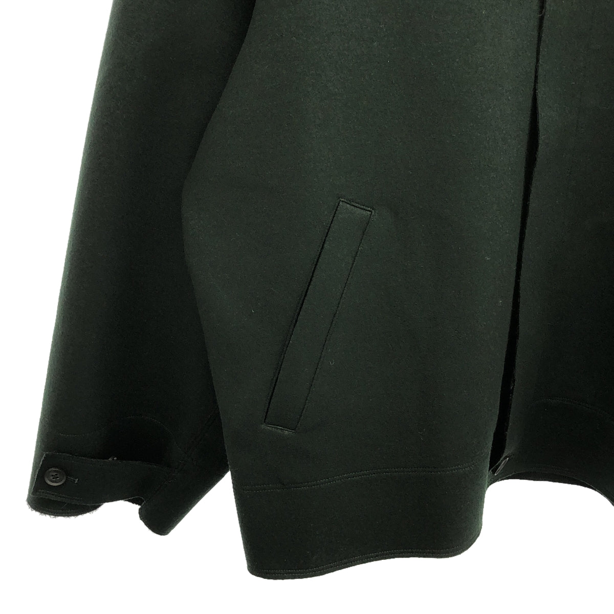 【미품】 YOKE / 요크 | 2022AW | × JOHN / is not available cut-off jacket / 멜튼 컷오프 재킷 | F | green | 남성