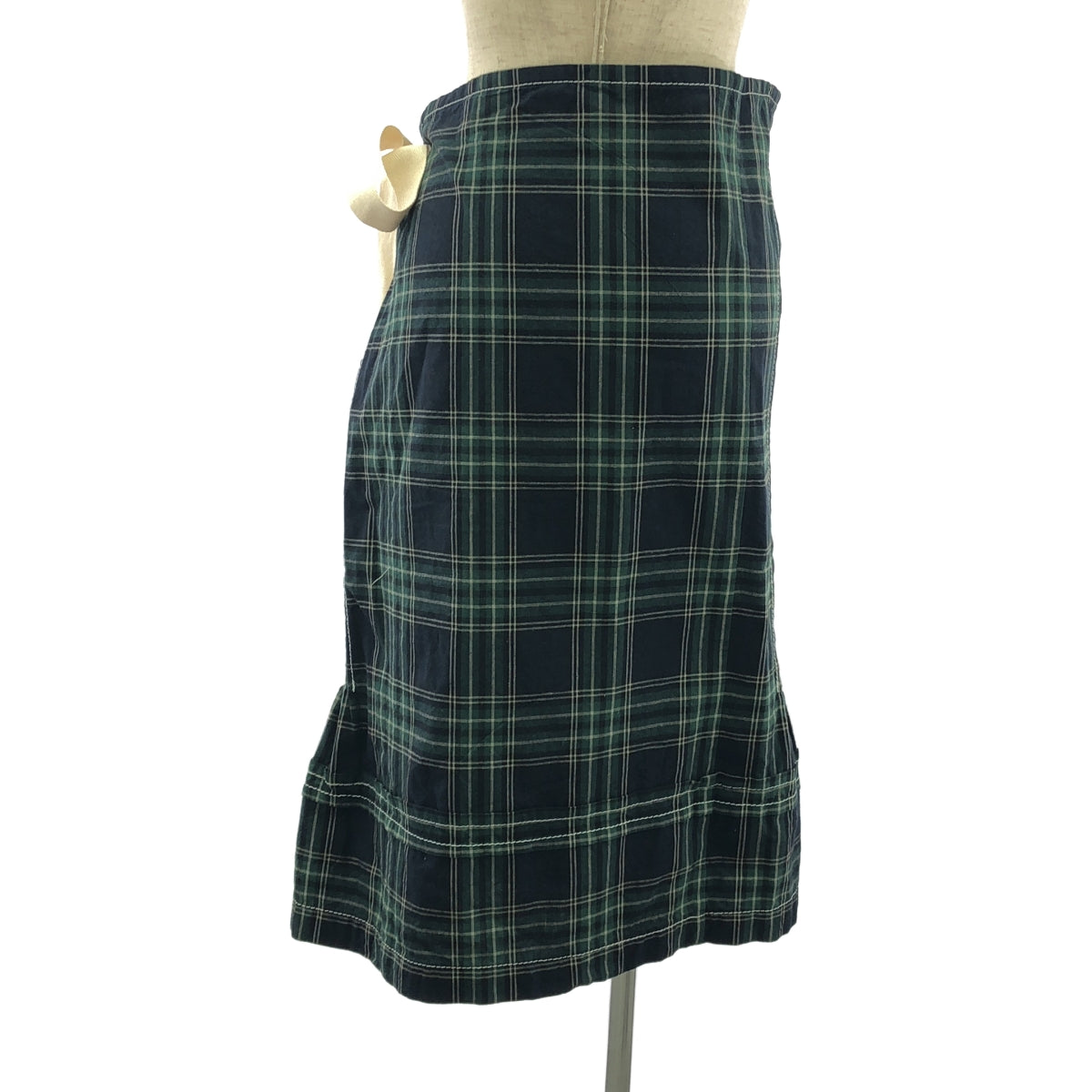 tricot COMME des GARCONS / トリココムデギャルソン | 2011SS | 製品洗い チェック ラップスカート | S | レディース