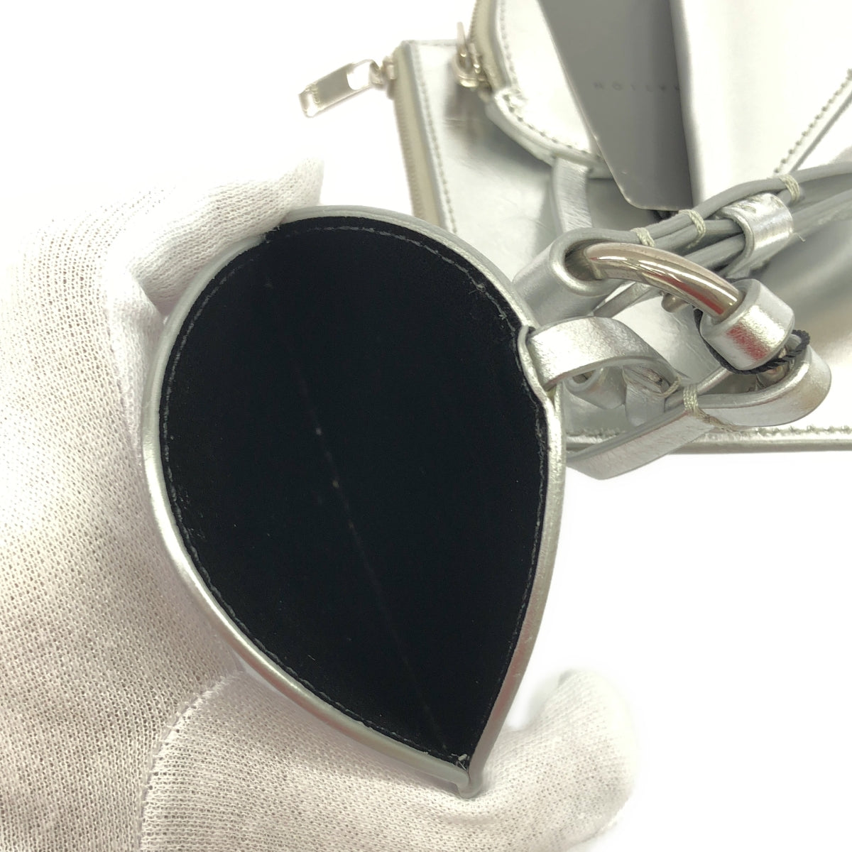 【신품】 JIL SANDER / 질 썬더 | Multi Pouch Keyring 파우치 | 실버