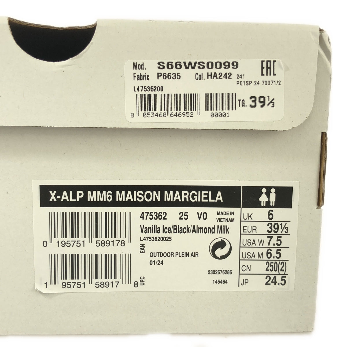 MM6 Maison Margiela / 엠엠 식스 메종 마르젤라 | 2024SS | × SALOMON X-ALP 운동화 | 39 1/2 | 여성