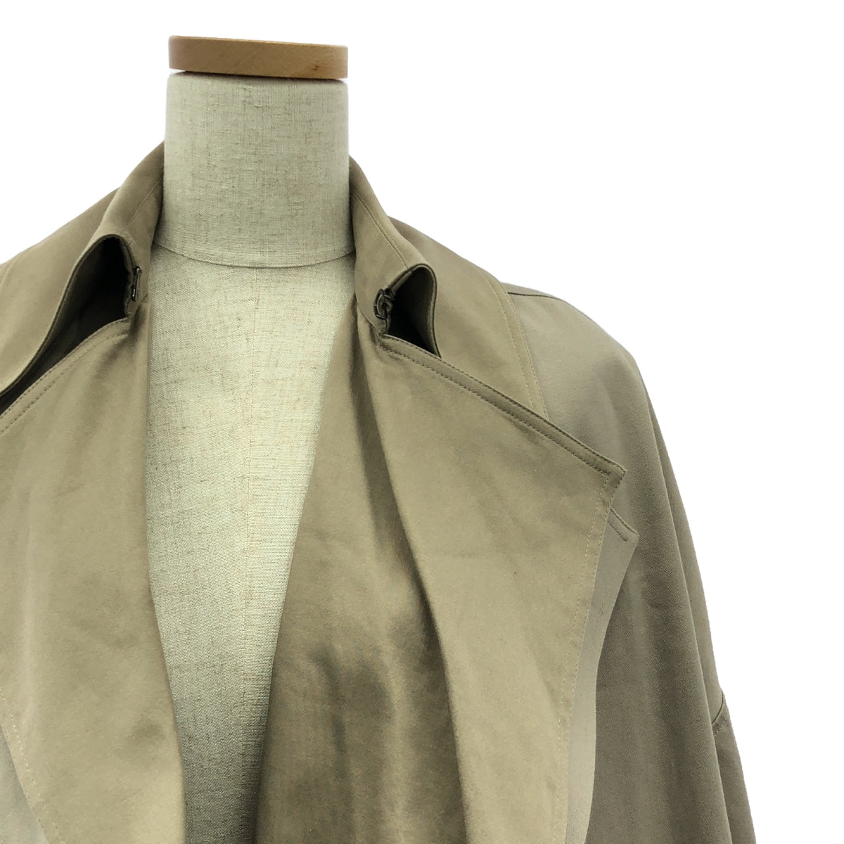 【美品】 Rokh / ロック | DOUBLE LAYER COAT レイヤード ドッキング トレンチコート | 34 | ベージュ | レディース