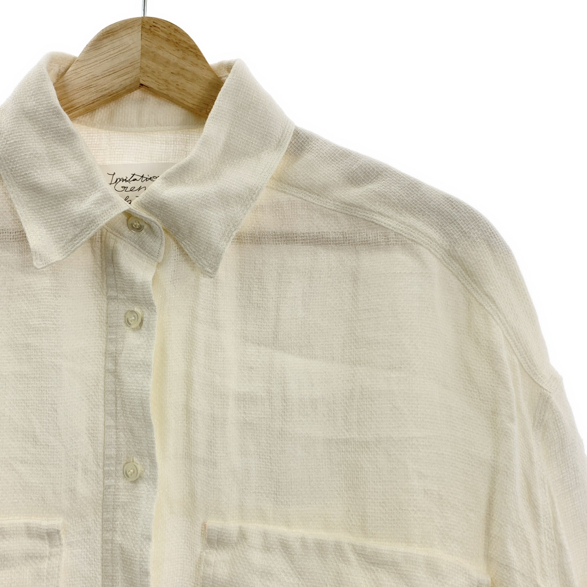 Chaos / 혼돈 | 린넨 오버 실루엣 CPO 셔츠 | F | 에크루 | 여성