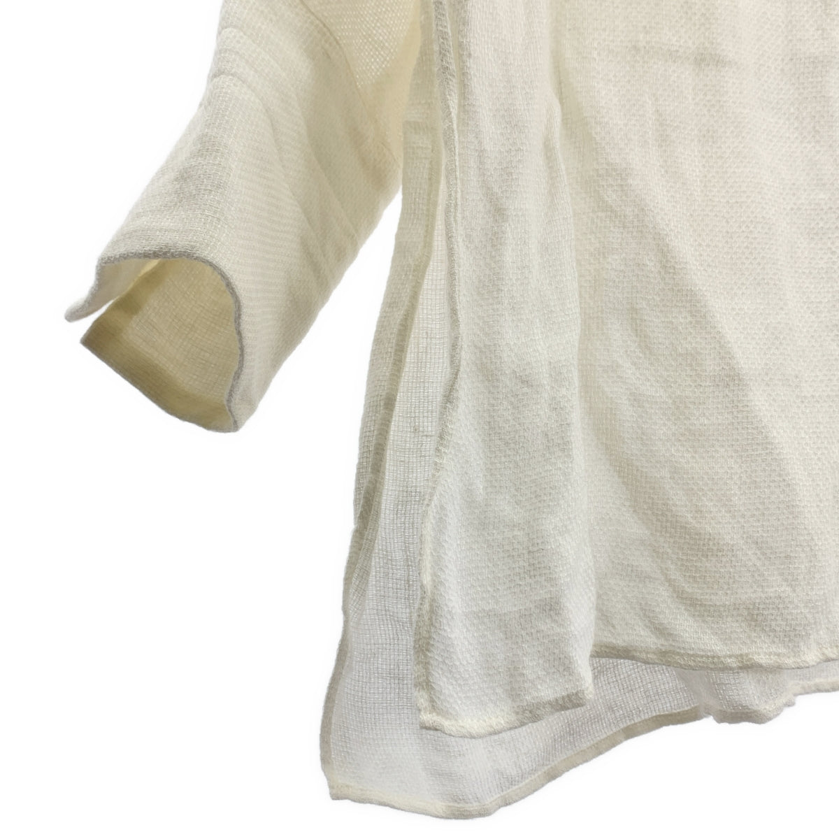 Chaos / 혼돈 | 린넨 오버 실루엣 CPO 셔츠 | F | 에크루 | 여성