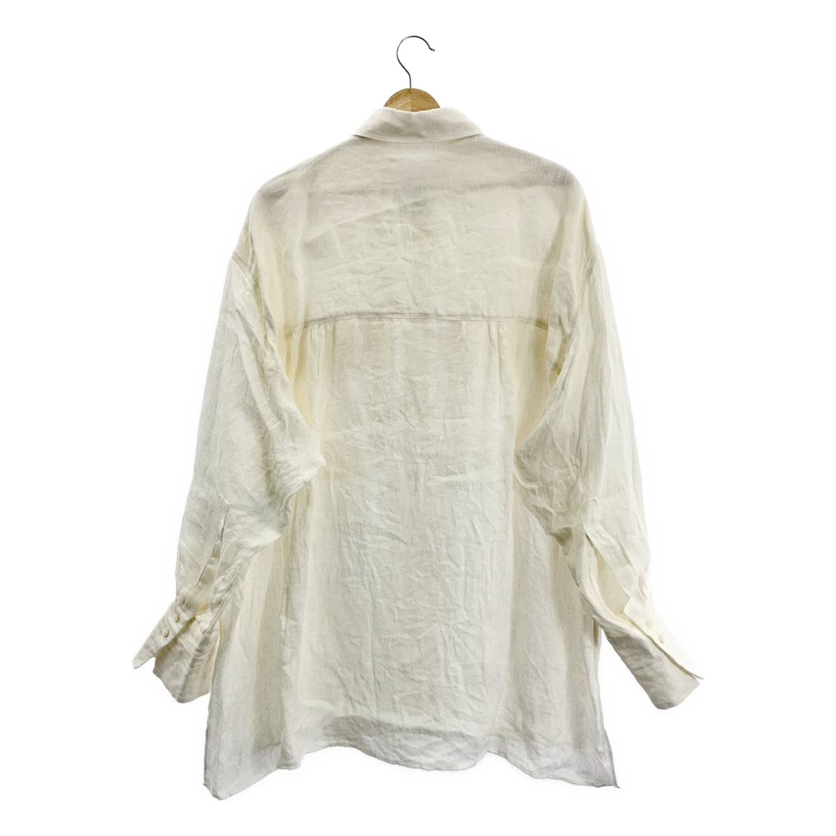 Chaos / 혼돈 | 린넨 오버 실루엣 CPO 셔츠 | F | 에크루 | 여성
