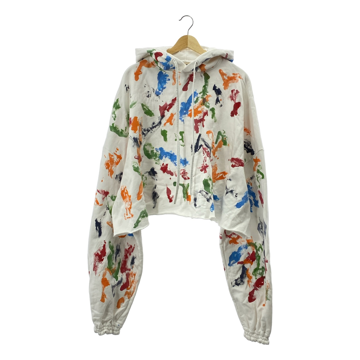 SHINYA KOZUKA / 신야코즈카 | 2025SS | Ordinary Short Giant Hoodie With Hand Painting 오디너리 쇼트 자이언트 파커 핸드 페인트 | S | 맨즈
