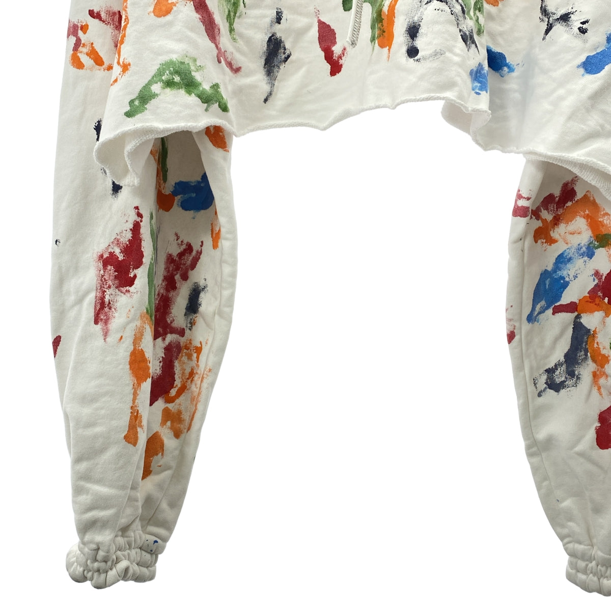 SHINYA KOZUKA / シンヤコヅカ | 2025SS | Ordinary Short Giant Hoodie With Hand Painting オーディナリー ショート ジャイアント パーカー ハンドペイント | S | ホワイト / マルチカラー | メンズ