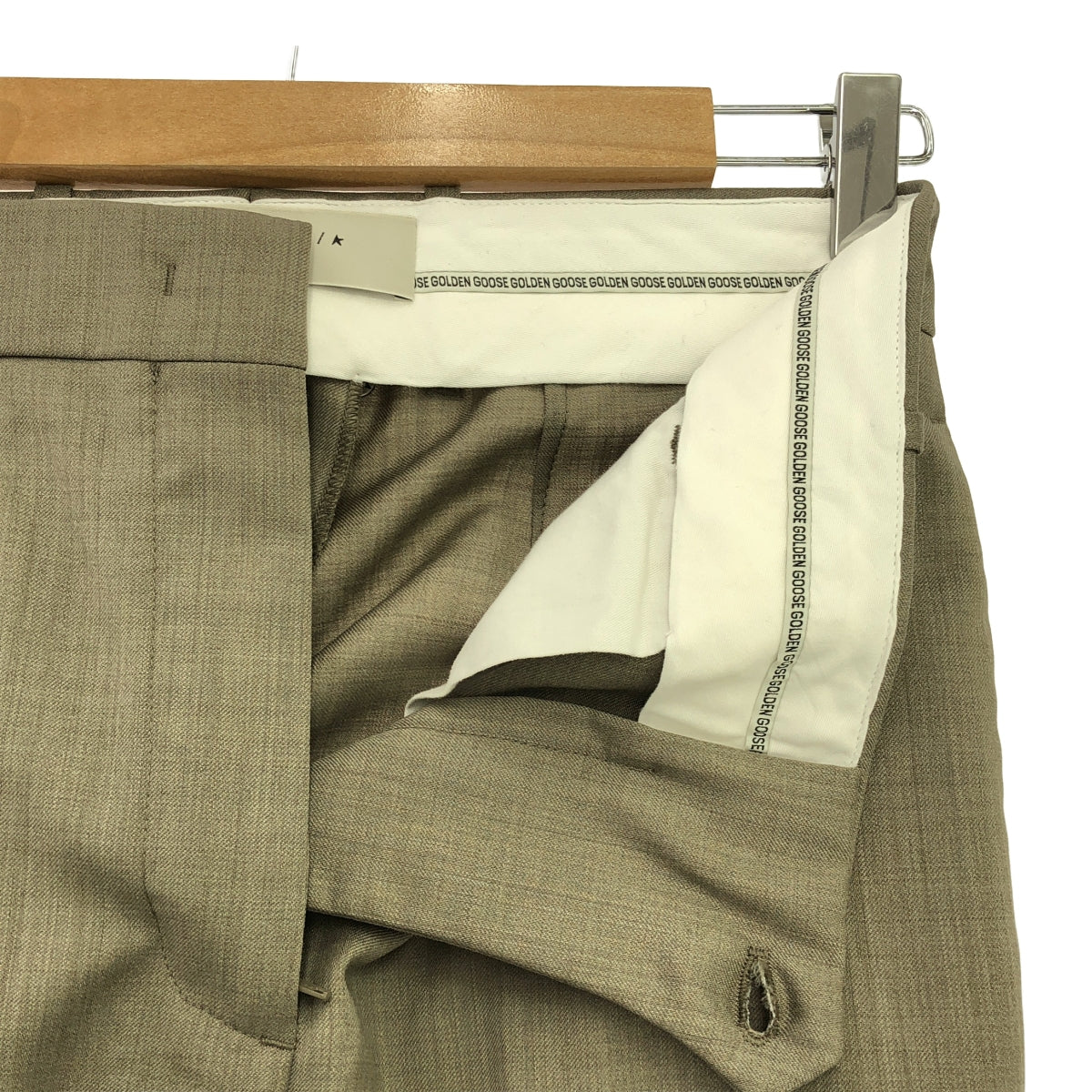 【美品】 MUSE de Deuxieme Classe / ミューズドゥーズィーエムクラス | 2024AW | 【 GOLDEN GOOSE / ゴールデングース 】LIGHT WOOL RELAXED / スラックス パンツ | 38 | ベージュ | レディース