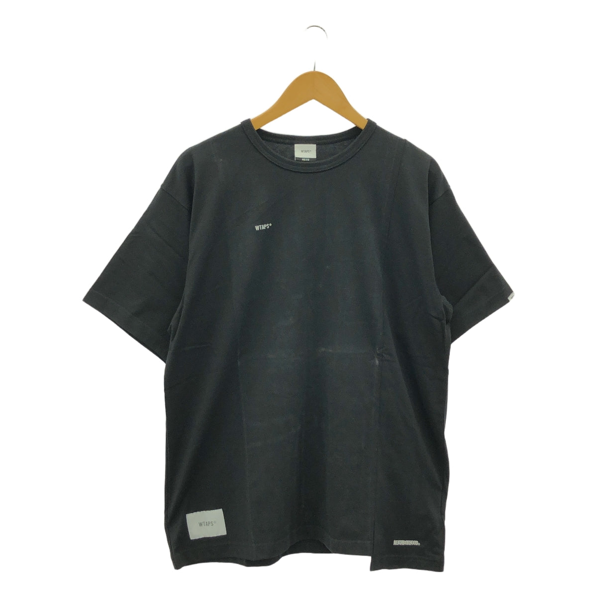 【美品】  WTAPS / ダブルタップス | × NEIGHBORHOOD / ネイバーフッド RIPPER SS TEE / ボーン リッパー Tシャツ カットソー | 02 | black | メンズ