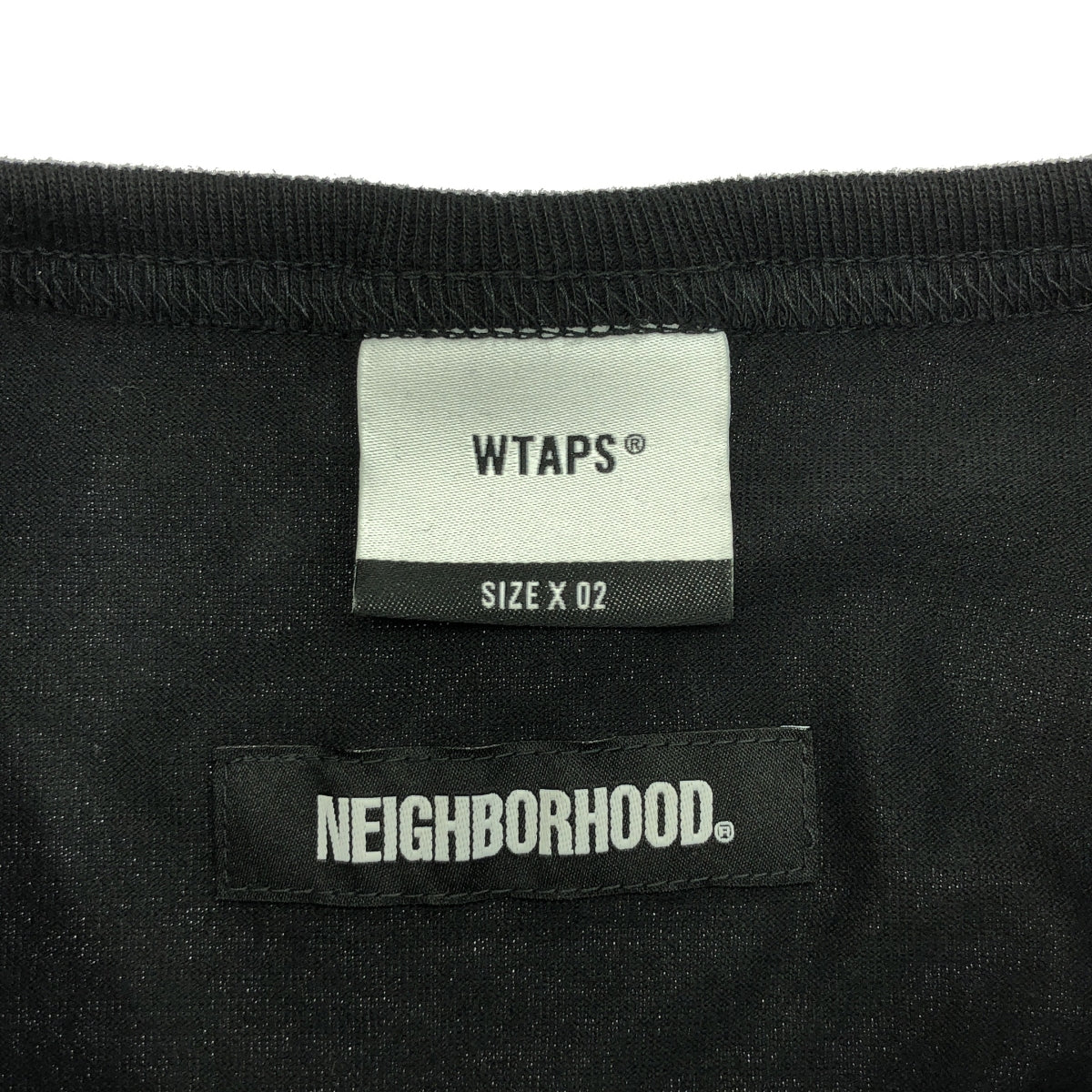 【美品】  WTAPS / ダブルタップス | × NEIGHBORHOOD / ネイバーフッド RIPPER SS TEE / ボーン リッパー Tシャツ カットソー | 02 | black | メンズ