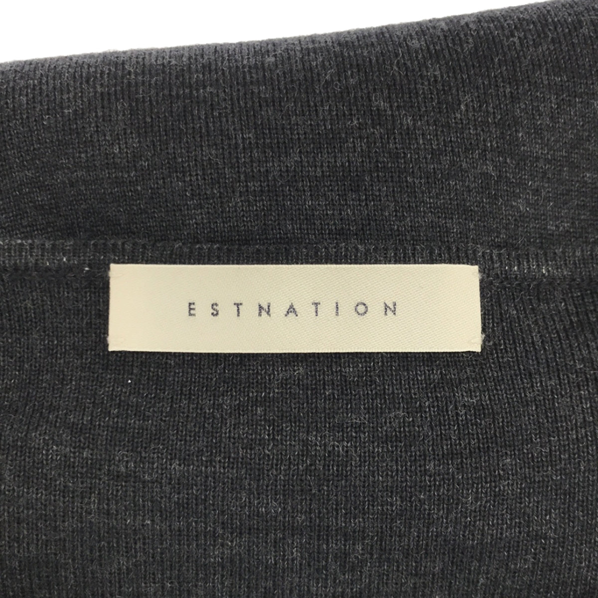 ESTNATION |羊毛腰帶長馬甲 | 38 |炭灰色 |女性的