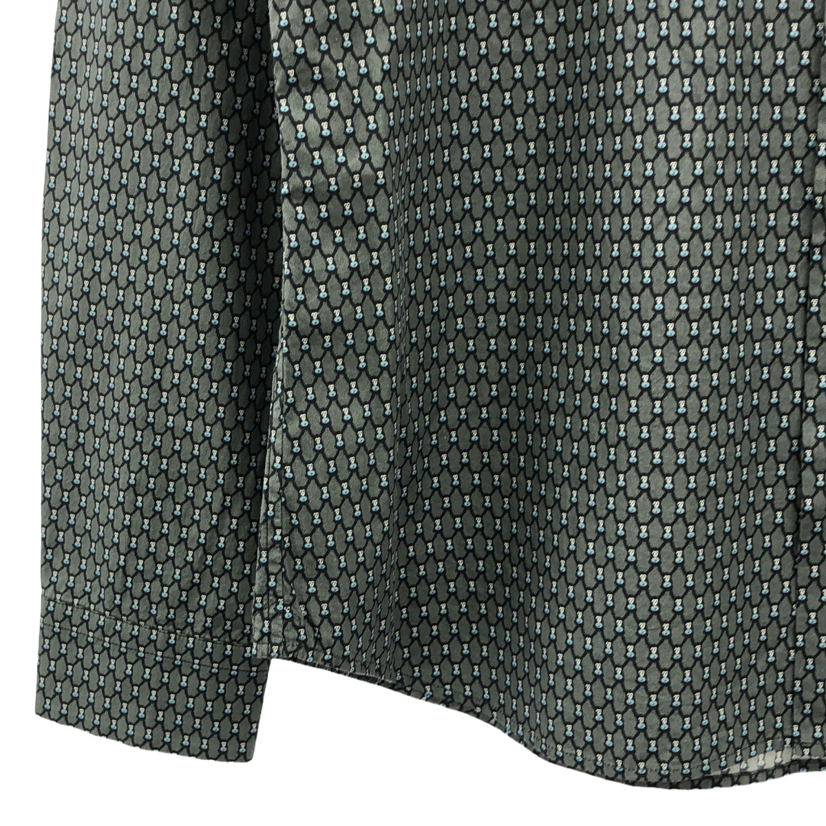 PRADA / プラダ | ワイドカラー 総柄 コットン シャツ | 38 | メンズ