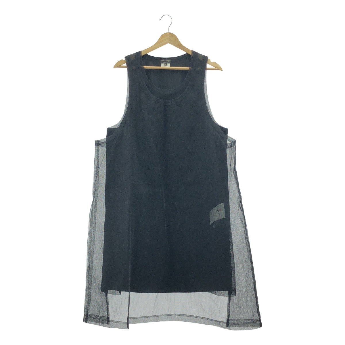 COMME des GARCONS HOMME PLUS | 2025 春夏 |薄紗分層長無袖上衣 |中號 |男士