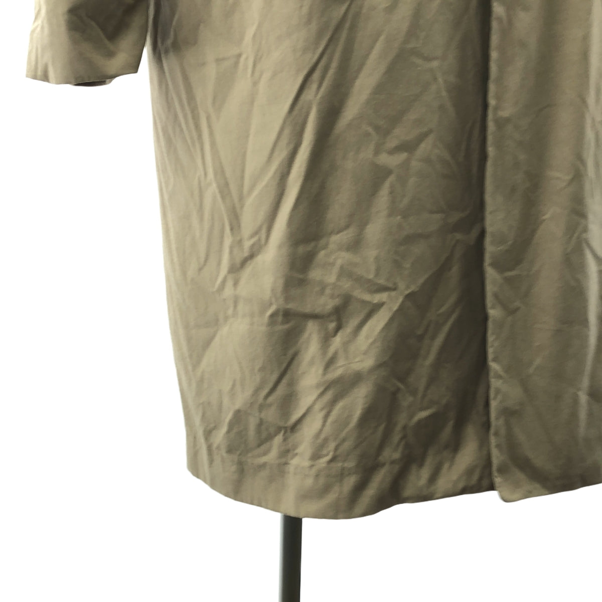 YAECA | Cotton Balmac Coat with Padded Liner | M | Beige | Men's