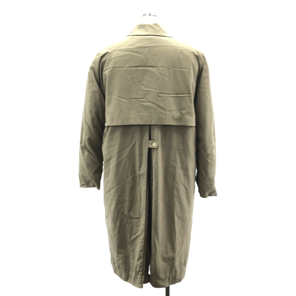 YAECA | Cotton Balmac Coat with Padded Liner | M | Beige | Men's